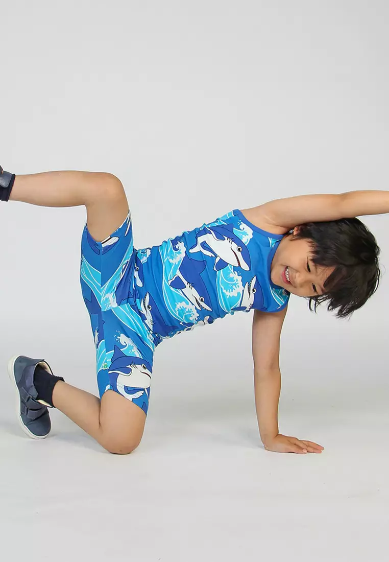 Tank Top and cycling Shorts with sharks