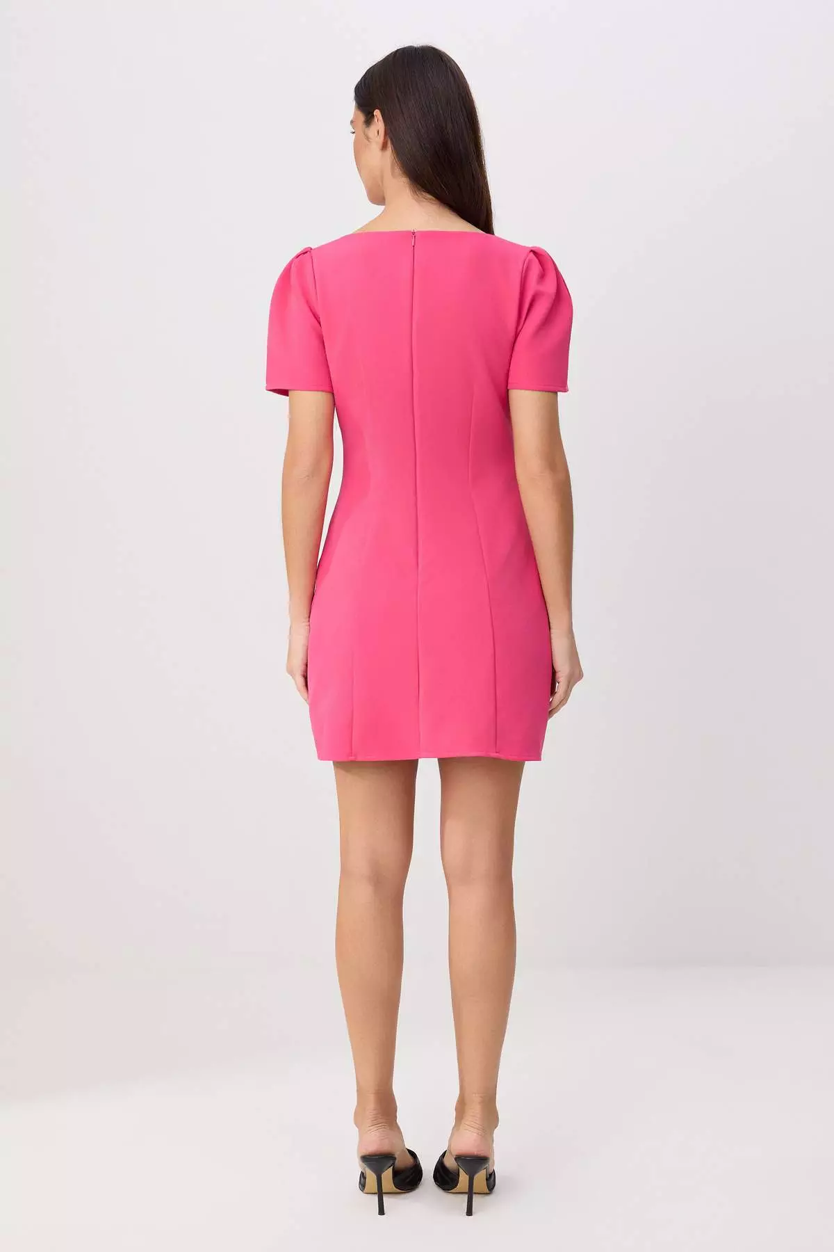 Fuchsia Fileto Pocket Detailed Mini Woven Dress Twoaw26El00373