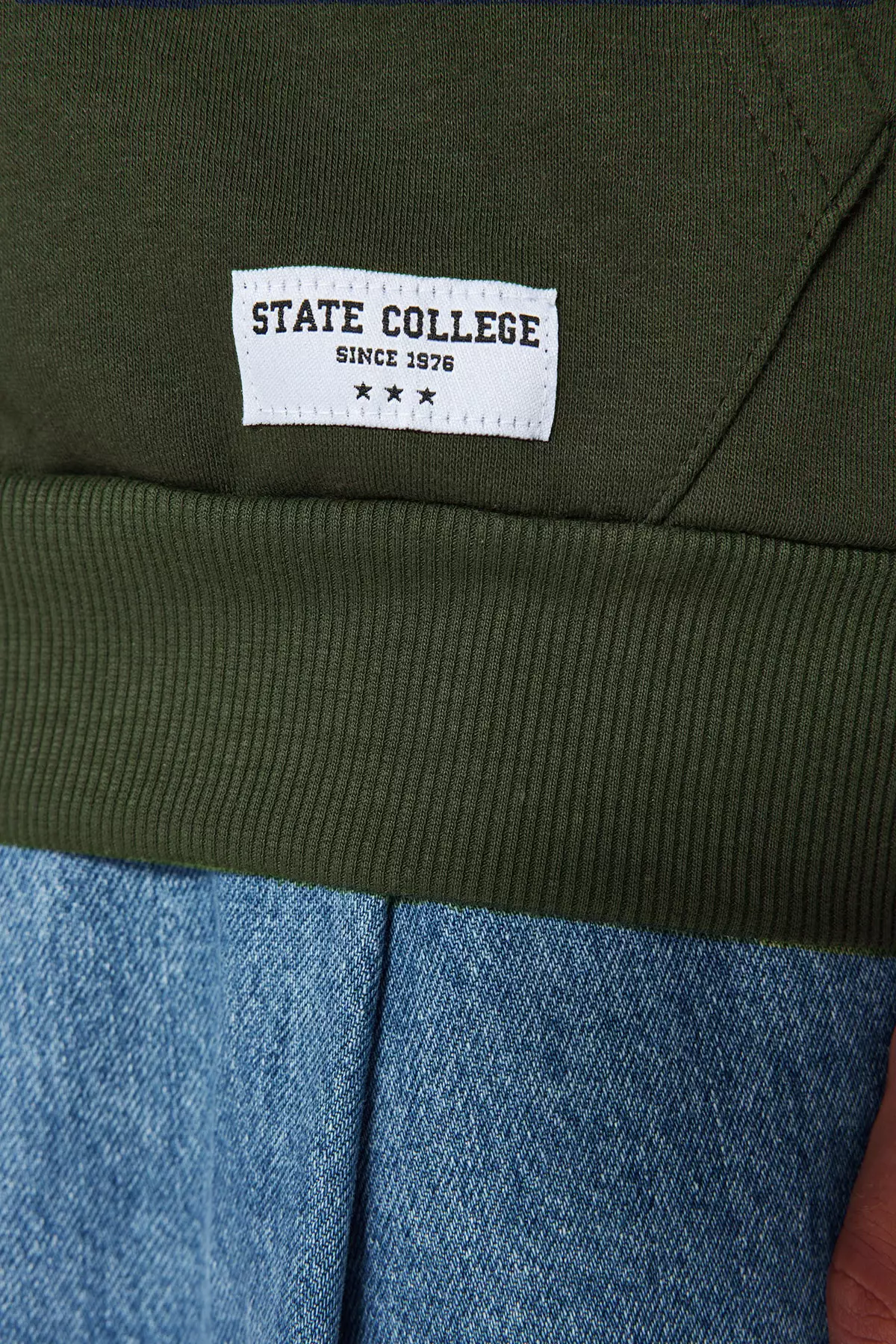Basic Zipper Hoodie with Embroidered Label Patch