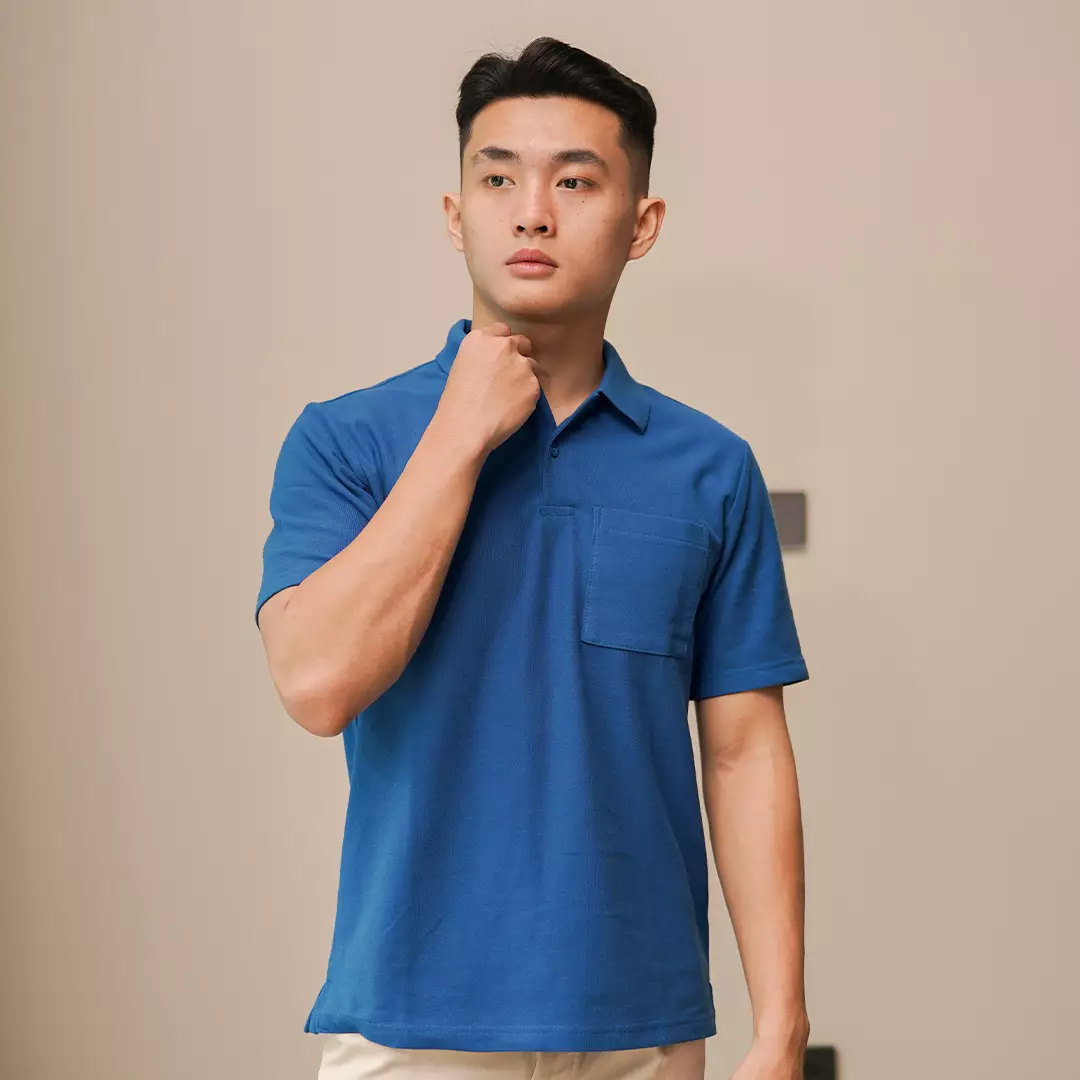 Kale PARKER BLUE / Polo Shirt Reguler Fit / Kaos Polo Pria / Kaos Pria / Kaos Kerah