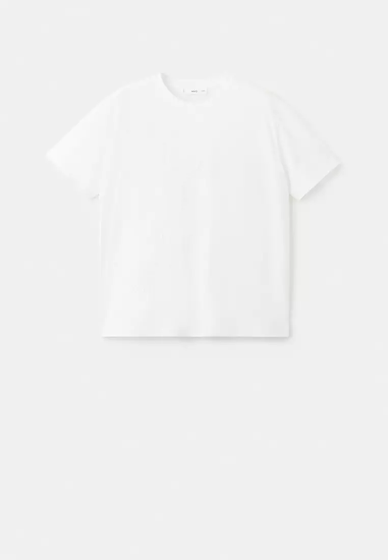 Floral-Embroidered Cotton T-Shirt