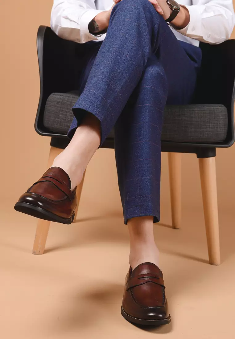 Grain Leather Penny loafers MK5050-1