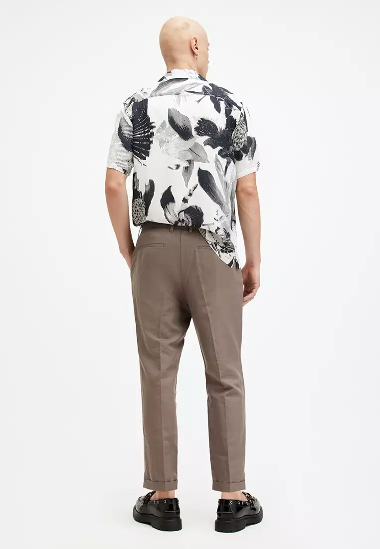 Cross Tallis Linen Blend Slim Trousers