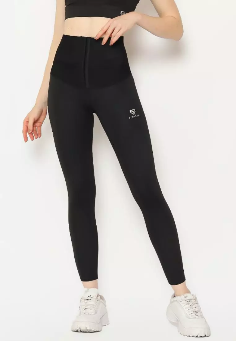 Fitwear - Legging Plus Corset Olahraga Wanita FELICITY SLIM CONTROL - BLACK