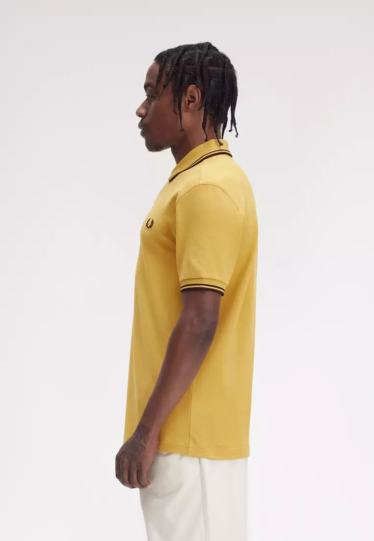 Fred Perry M3600 Twin Tipped Fred Perry Shirt (Honeycomb / Navy / Navy)
