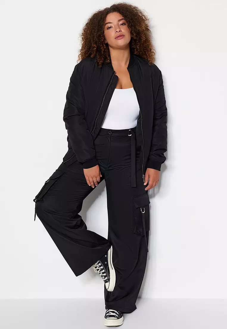 Plus Size Wide Leg Parachute Pants