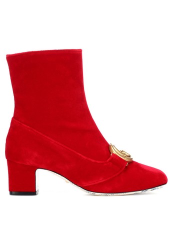 Gucci red Gucci GG Marmont Velvet Women's Boots in Red A3E72SH3E02C54GS_1