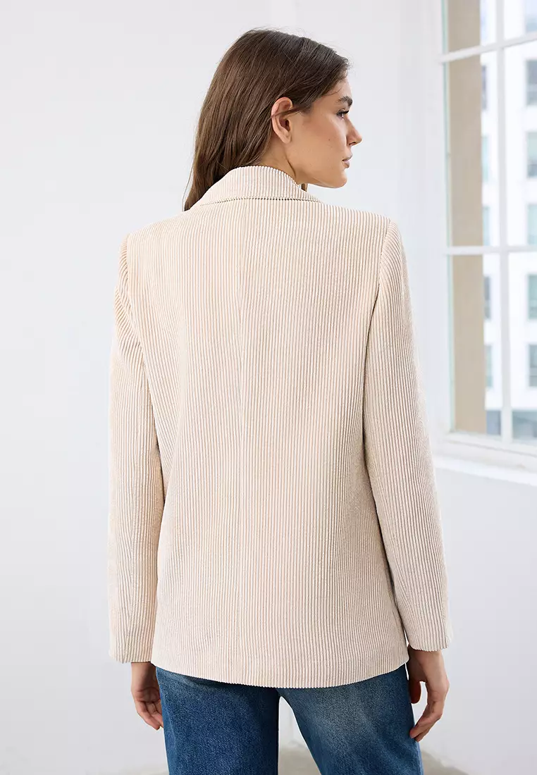 Relaxed Fit Corduroy Blazer Jacket