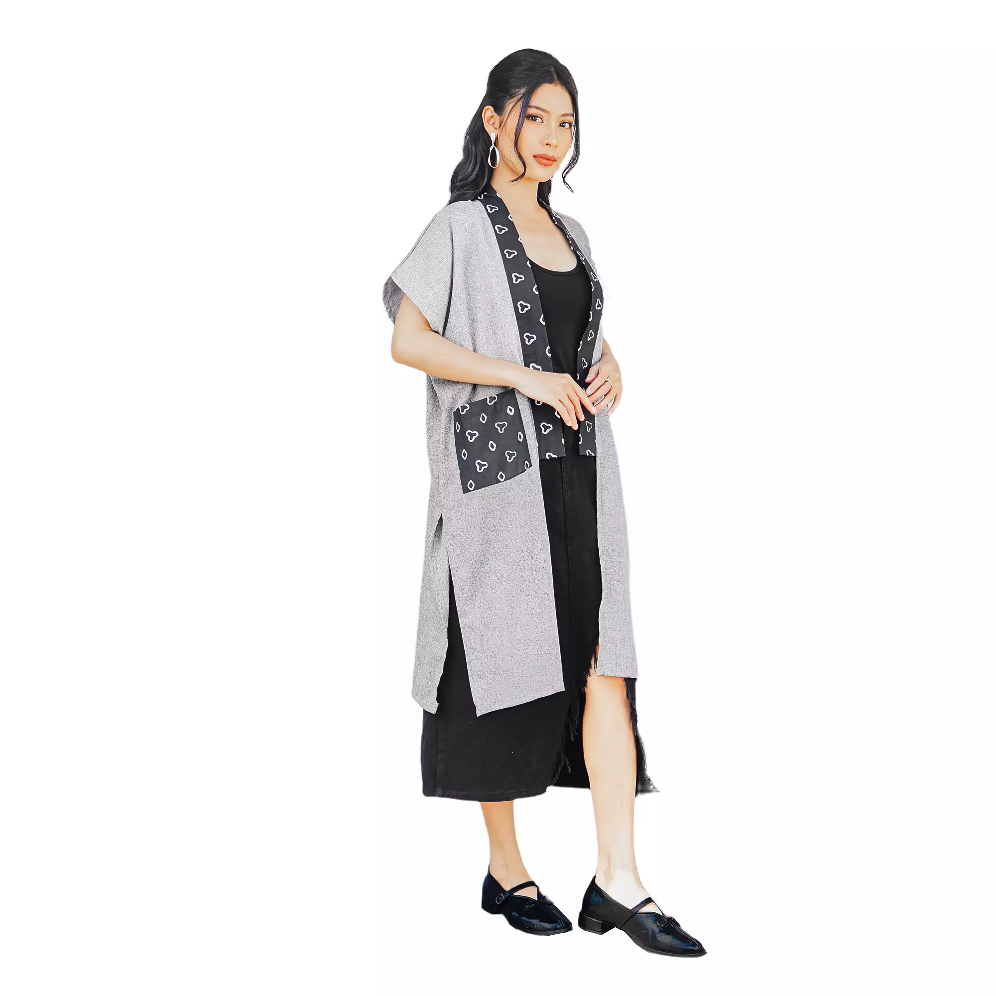 Blazer Batik Wanita - Atasan Batik - Bhatara Batik Ammy - Outer Batik Modern Lengan Pendek