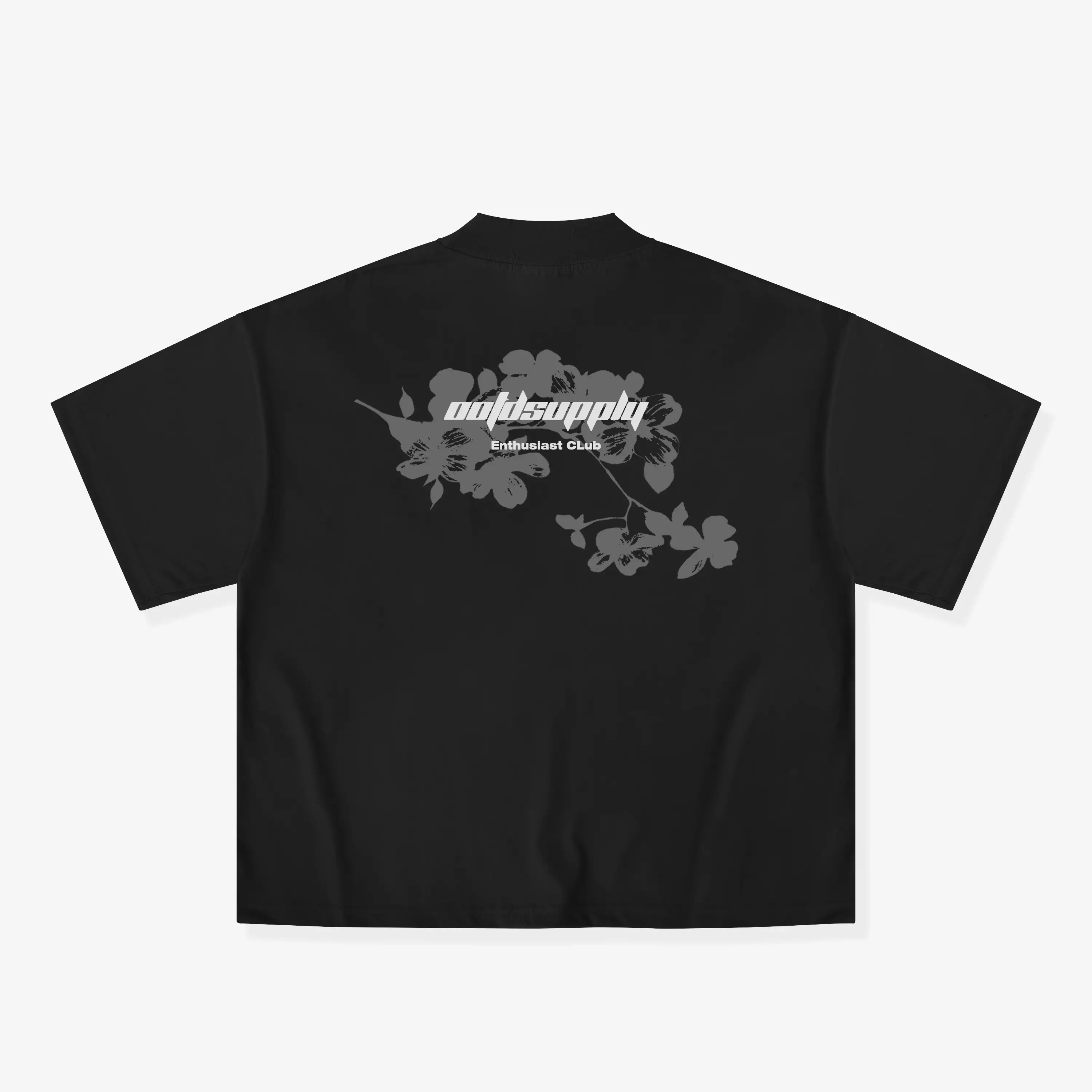 OOTDSUPPLY Boxy Fit Oversize Freesia Black & Dark Grey l Tshirt Boxyfit l Kaos Boxy OVZBX028