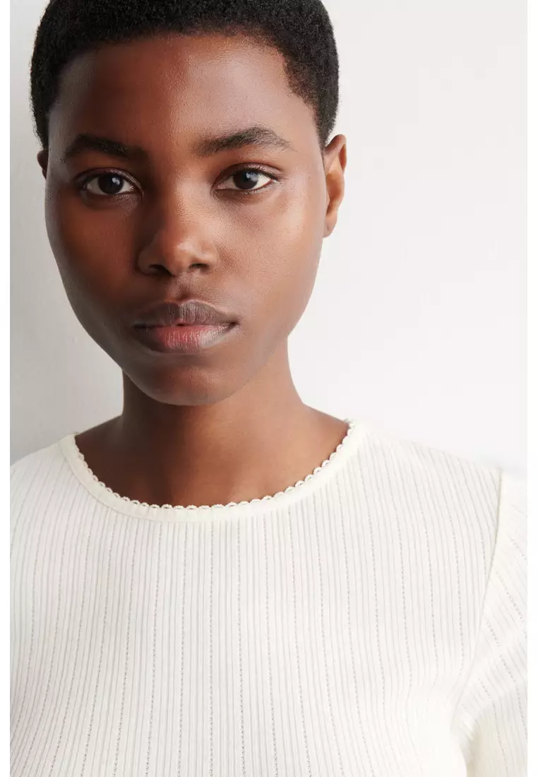 POINTELLE-KNIT T-SHIRT