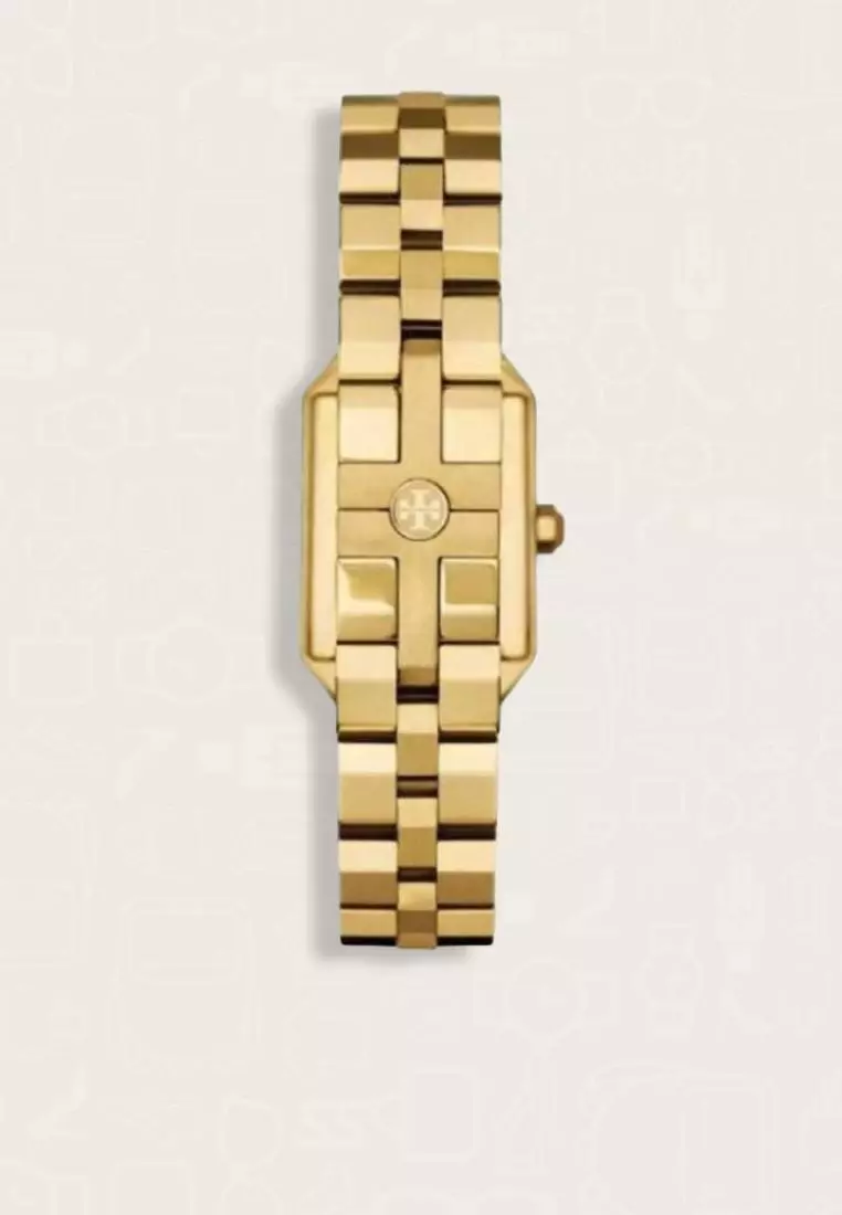 Jam Tangan Wanita Tory Burch Dalloway Stainless Steel Gold