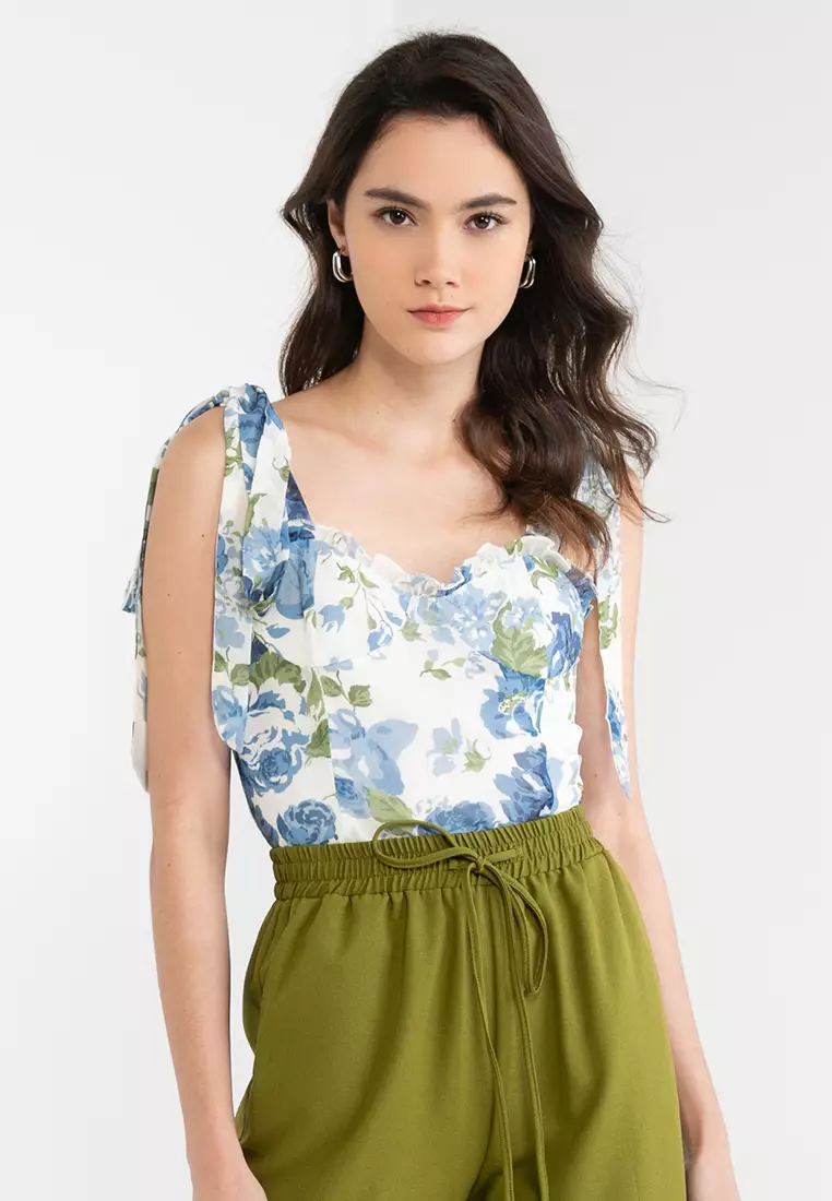 Self tie shoulder discount top