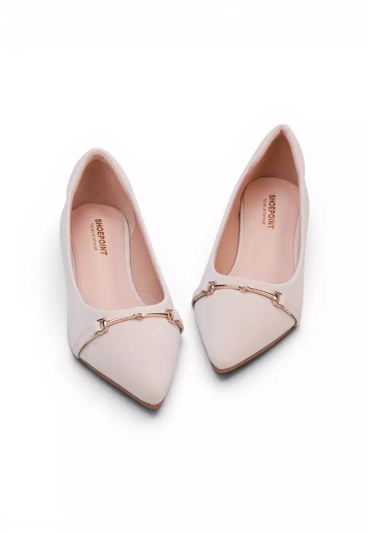 Aveline Chain Comfort Flat 90516 in Beige