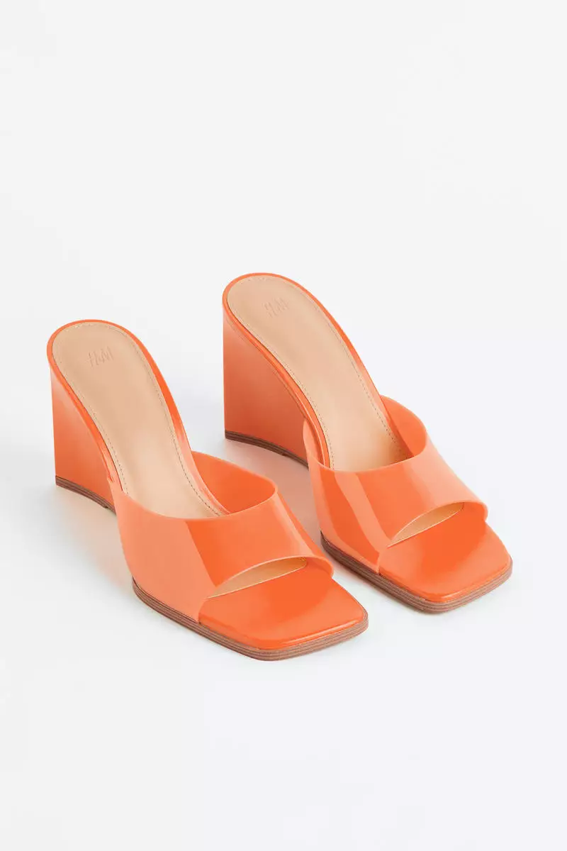 Wedge heel mules sale