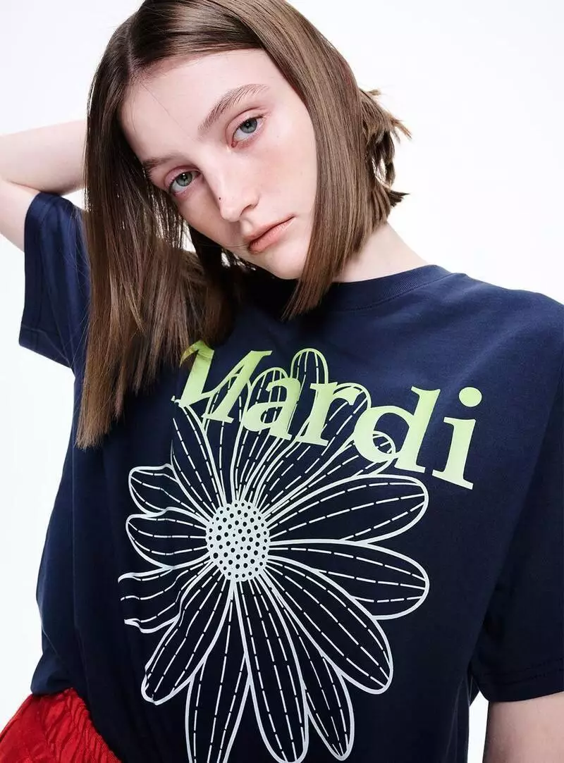 Mardi Mercredi マルディ Tシャツ NAVY APPLEGREEN Mardi Mercredi マルディ Tシャツ NAVY APPLEGREEN