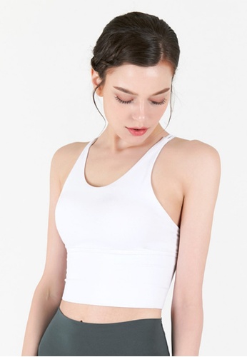 B-Code white ZYS2050-Lady Quick Drying Running Fitness Yoga Sports Tank Top -White DC67FAA848019EGS_1