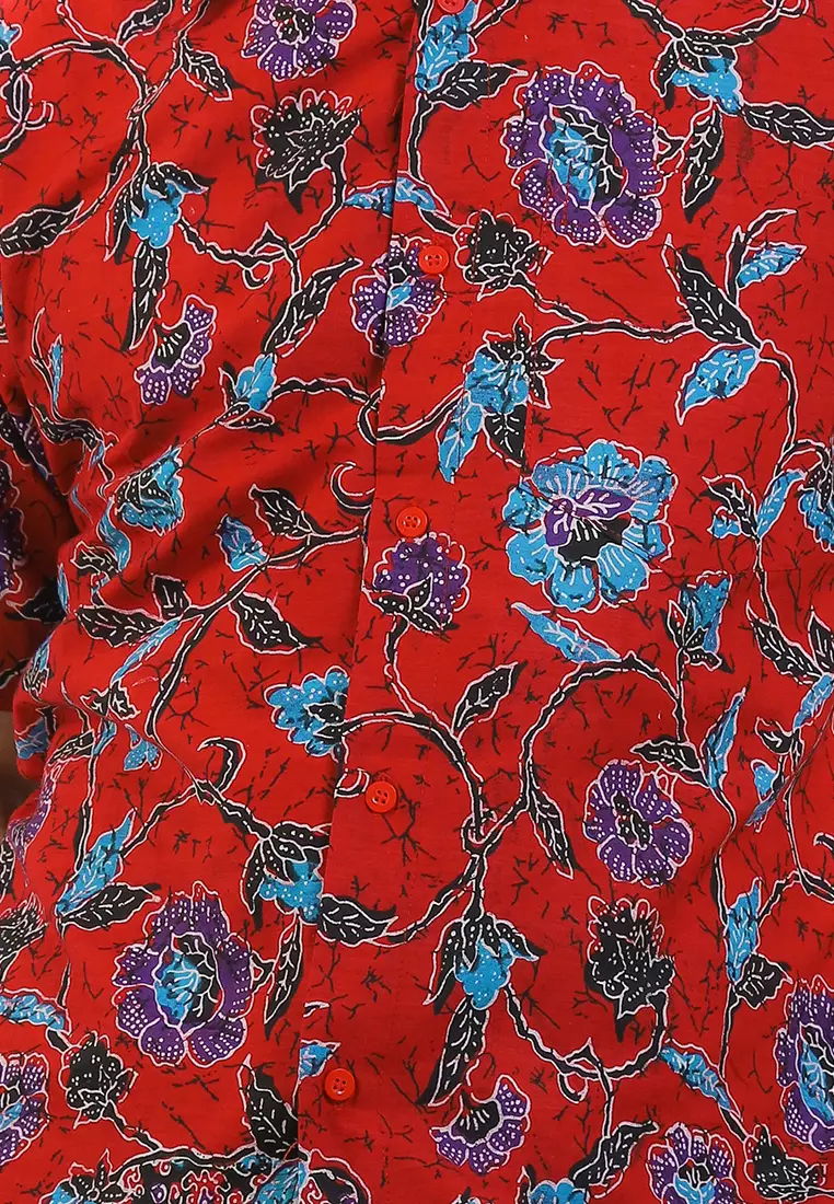 Hem Slim Fit Casual Batik Fashion 3