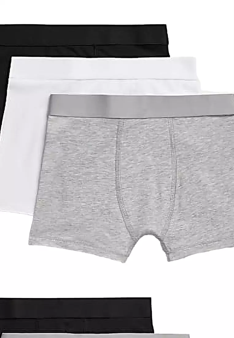 5 Pack Cotton with Stretch Plain Trunks