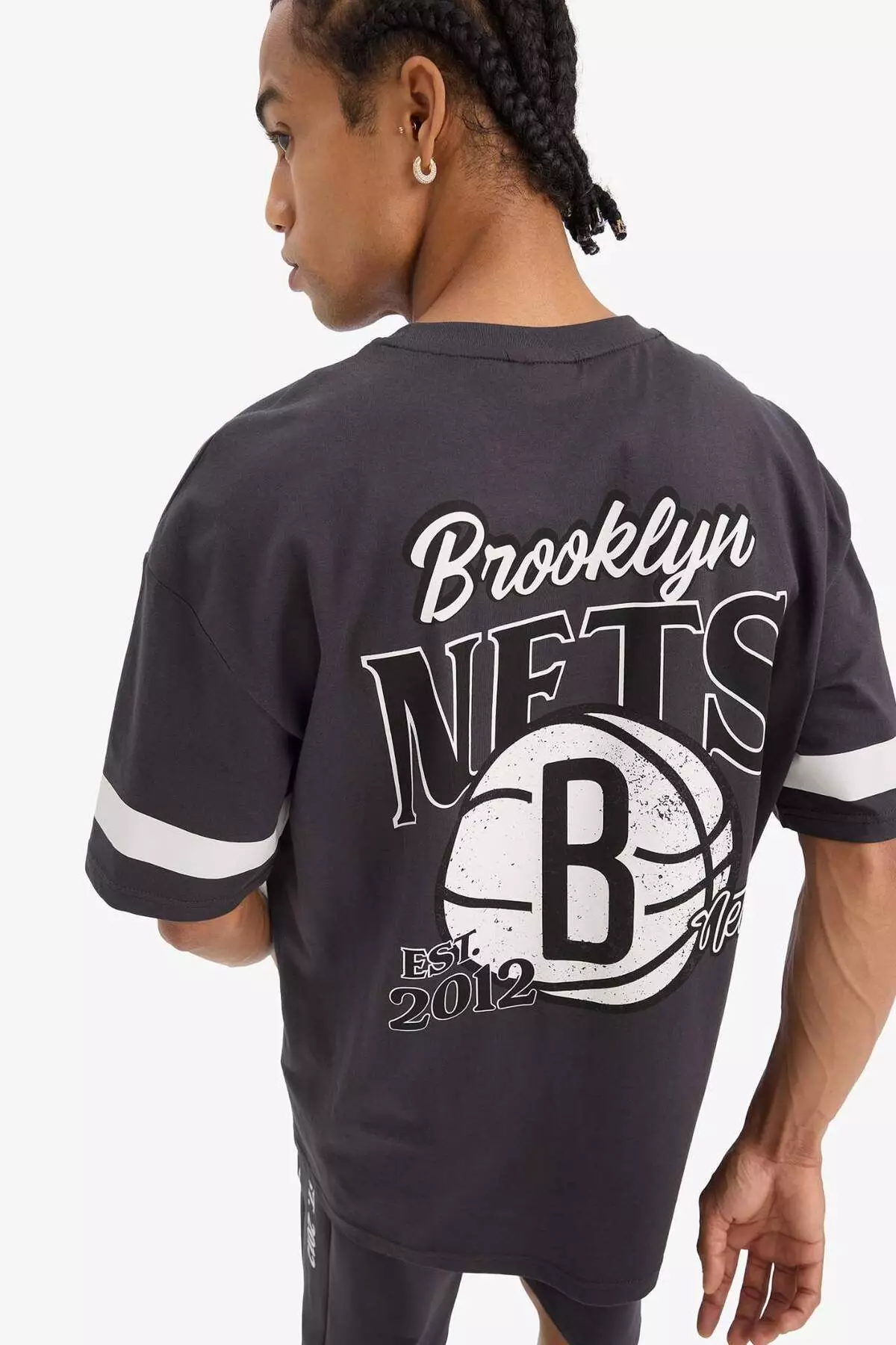 Defactofit Nba Brooklyn Nets 寬鬆闊管剪裁 T恤