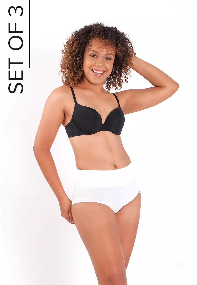 Buy Jellyfit 3 Pack High Waist Tummy Control Panties Belly Bikini 2024  Online