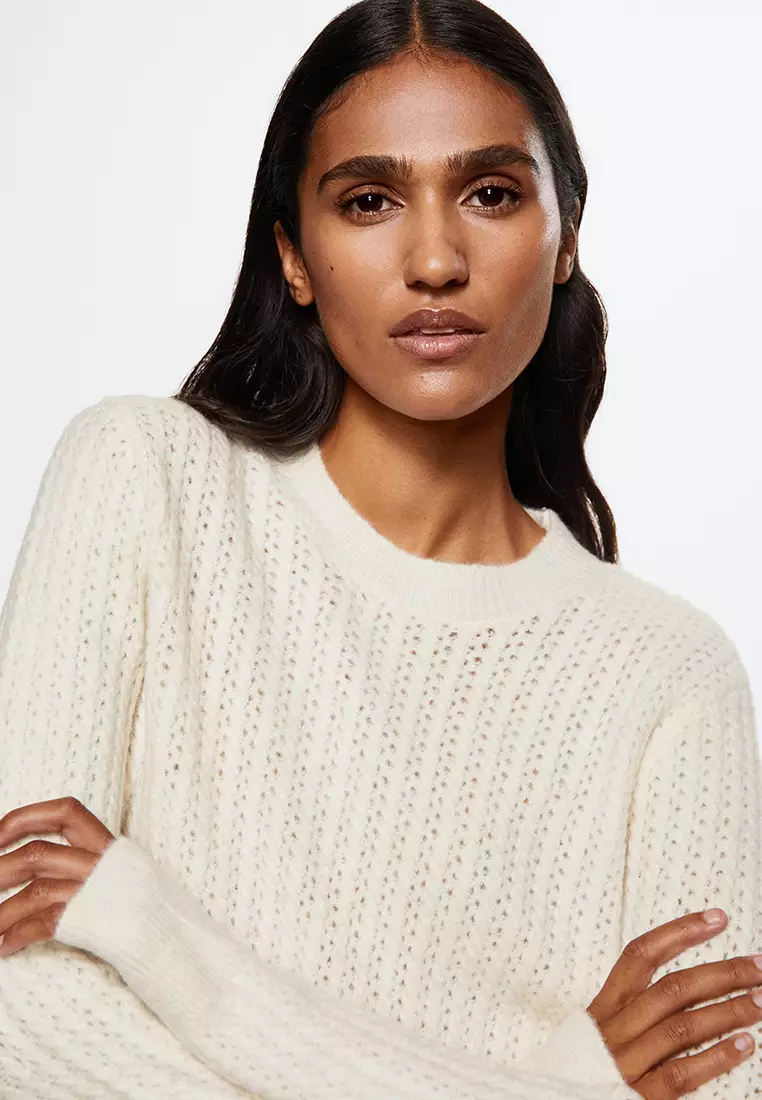 Knitted braided sweater clearance mango