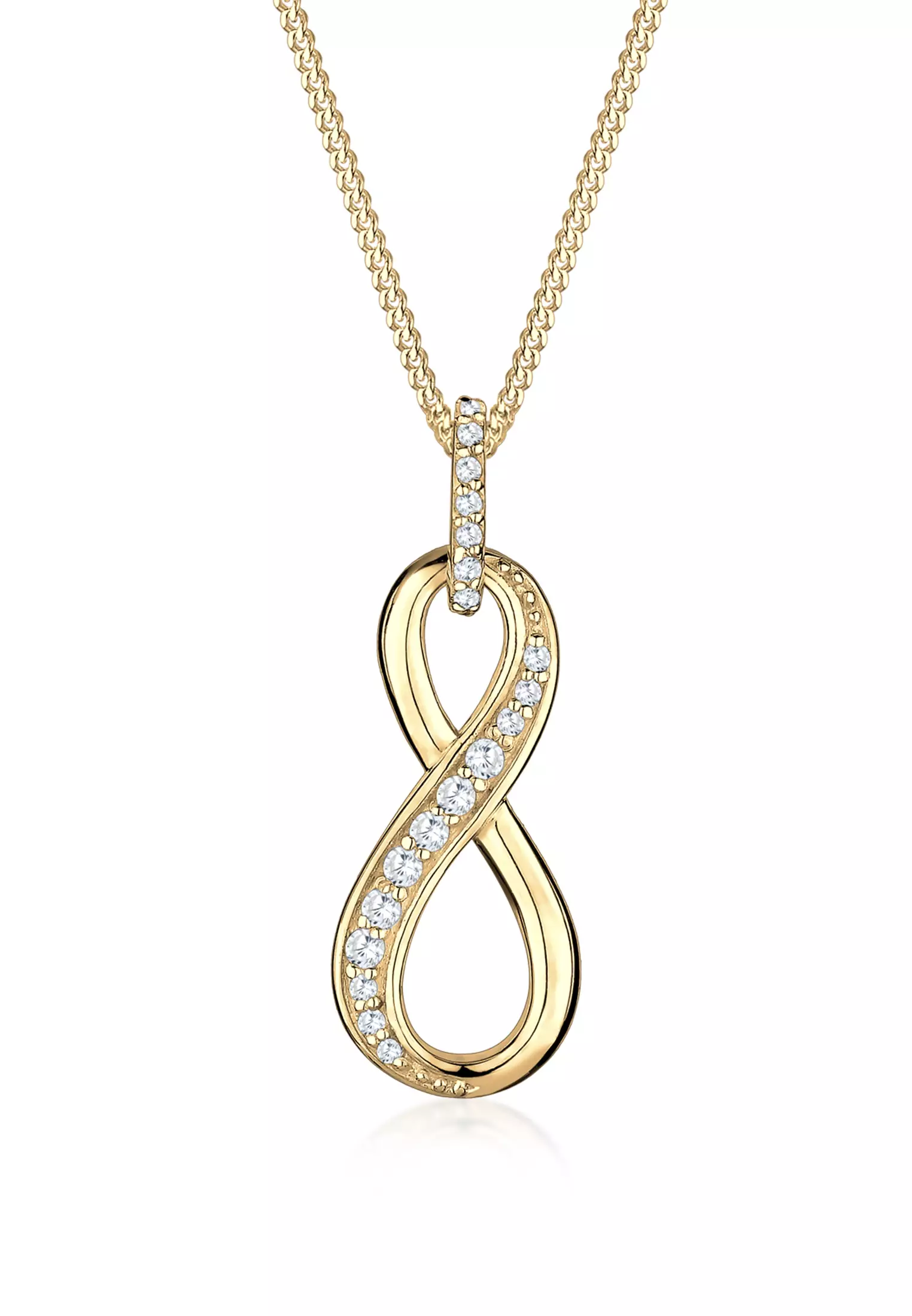 Necklace Infinity Symbol Zirconia Gold Plated