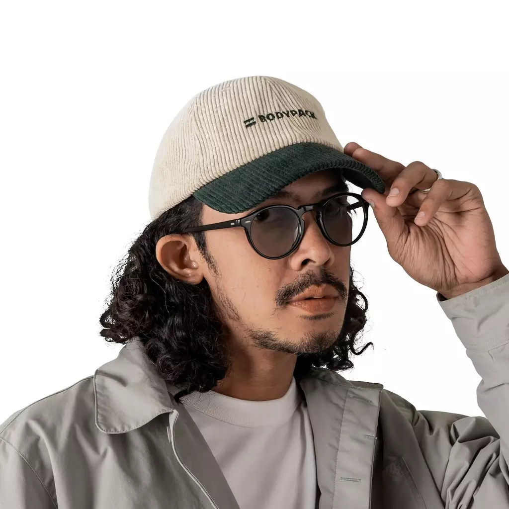 Pixar Corduroy Baseball Cap Topi Sport Praktis - Olive