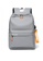 Lara grey Men's Plain Water-proof Wear-resistant Nylon Zipper Backpack - Grey 49373AC35117B5GS_1