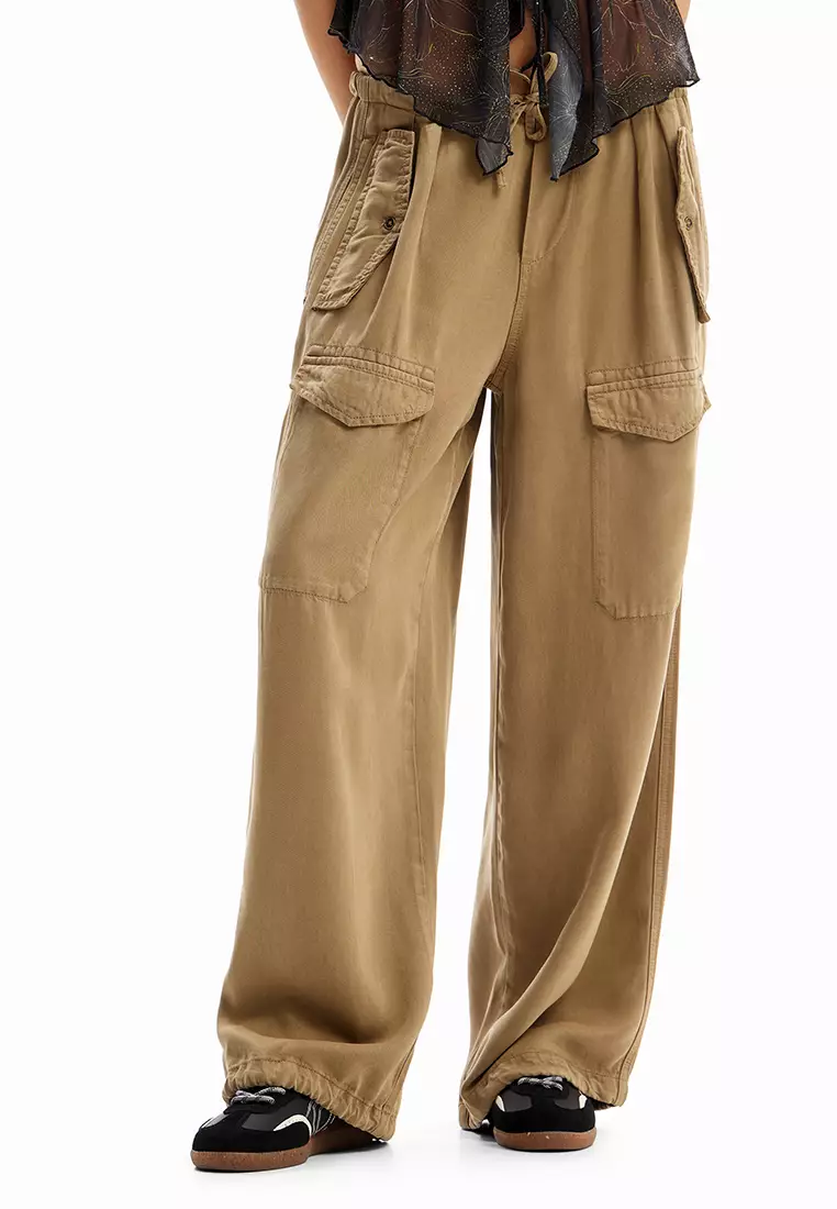 Desigual Desigual Woman Wide-leg cargo trousers. 2024, Buy Desigual Online