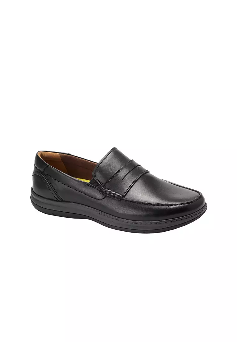 Discount on Florsheim  shoes - SKU: Florsheim Men's Black Central Moc Toe Penny Loafer