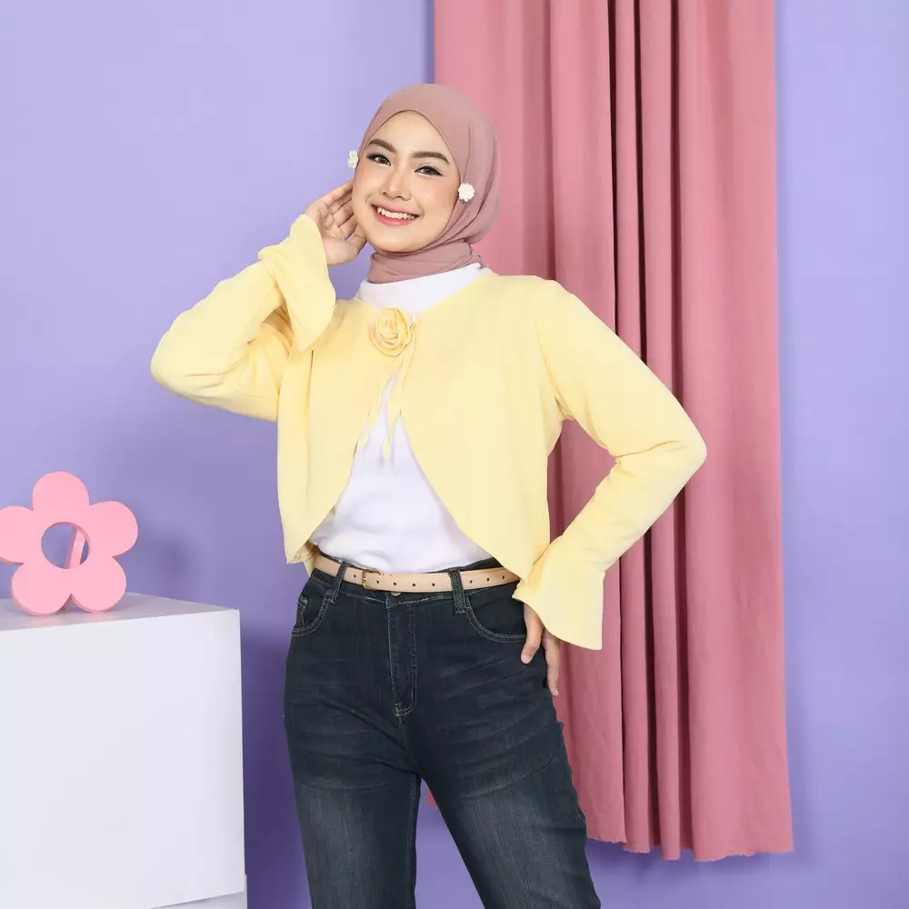 Rose Cardigan - Yellow Butter M19784 R45S2