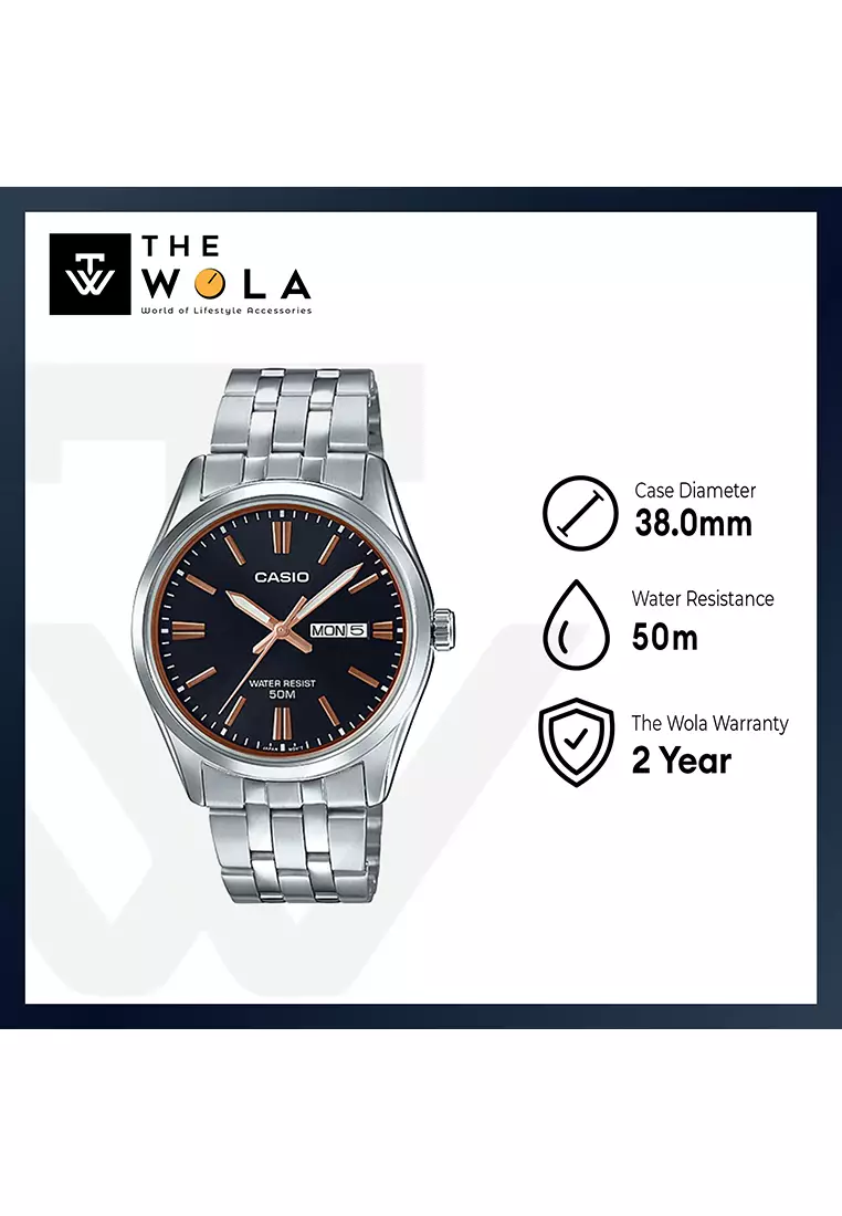 Casio analog sales watch silver