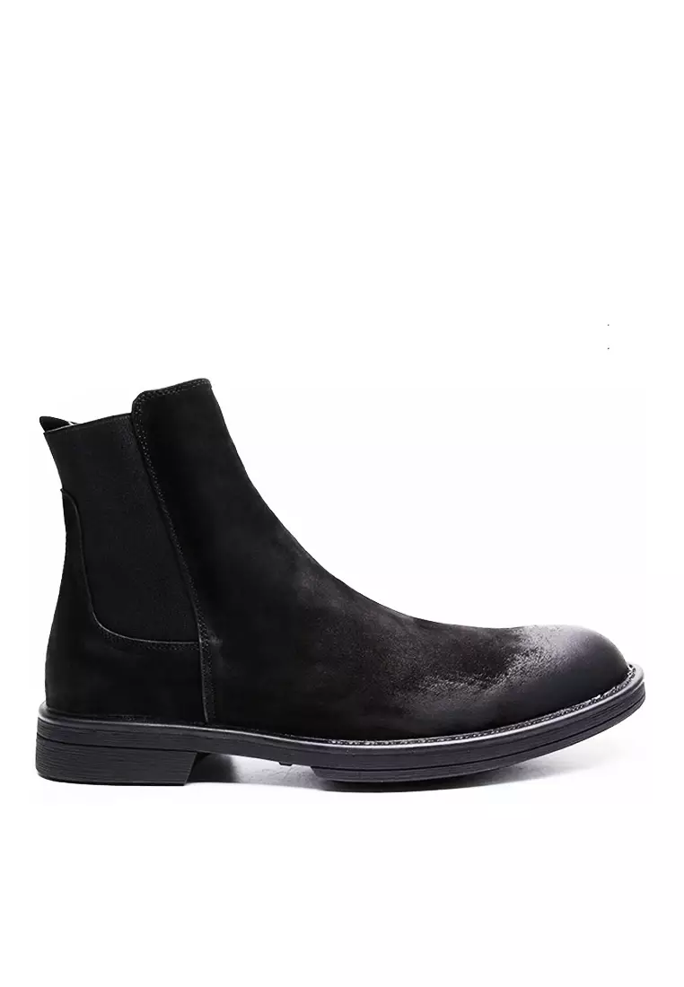 Discount on Twenty Eight Shoes  shoes - SKU: Dark Side Leather Chelsea Boots Pb80718