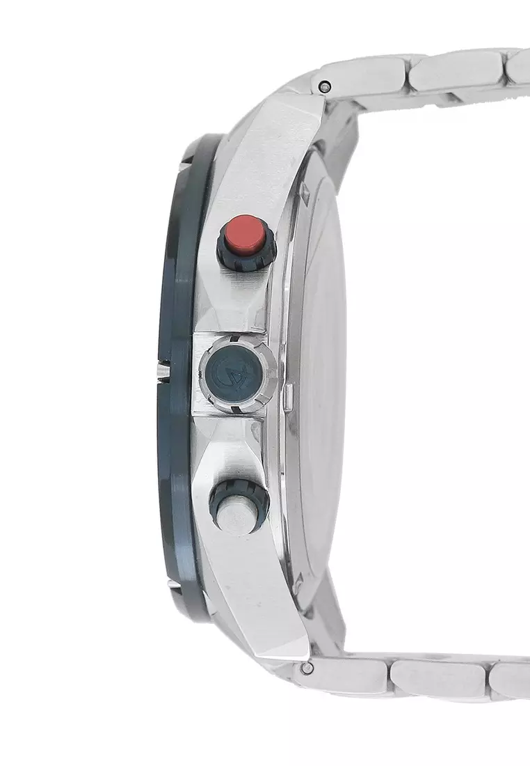 Alexandre Christie Jam Tangan Pria - Silver Blue Red - Stainless Steel - 6620 MCBTUBARE