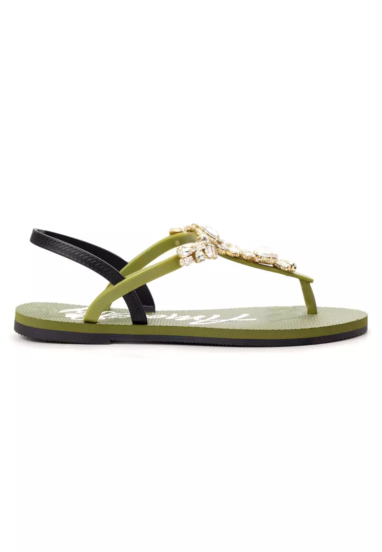 Gold thong outlet flat sandals