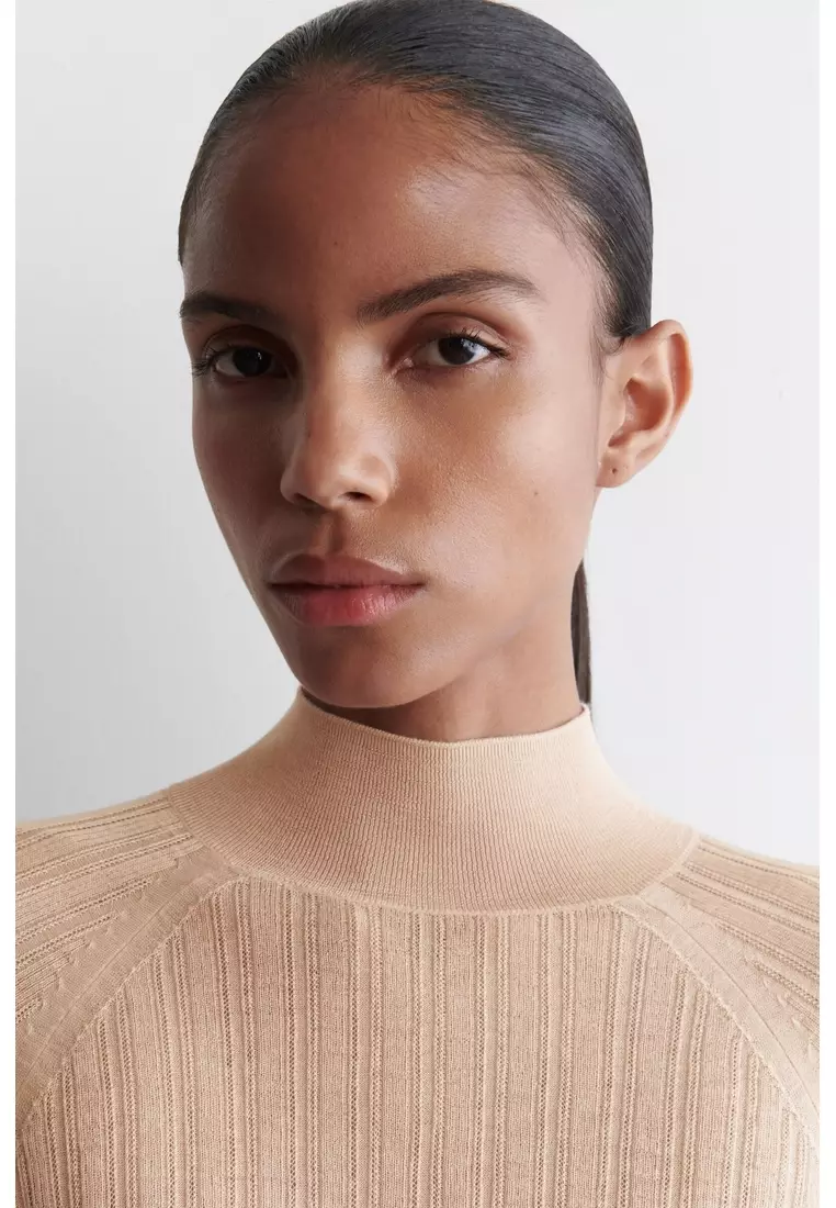 SHEER KNITTED SILK TOP