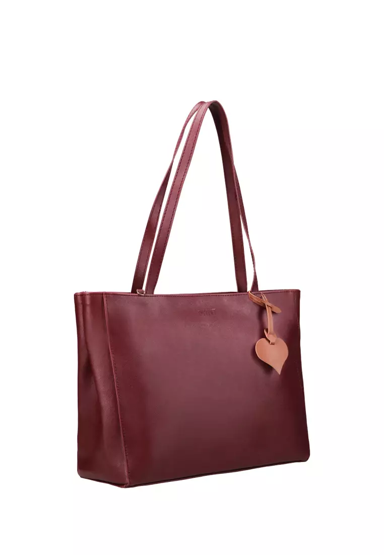 MAYONETTE Raya Tote Bag - Tas Totes Fashion Wanita - Marun