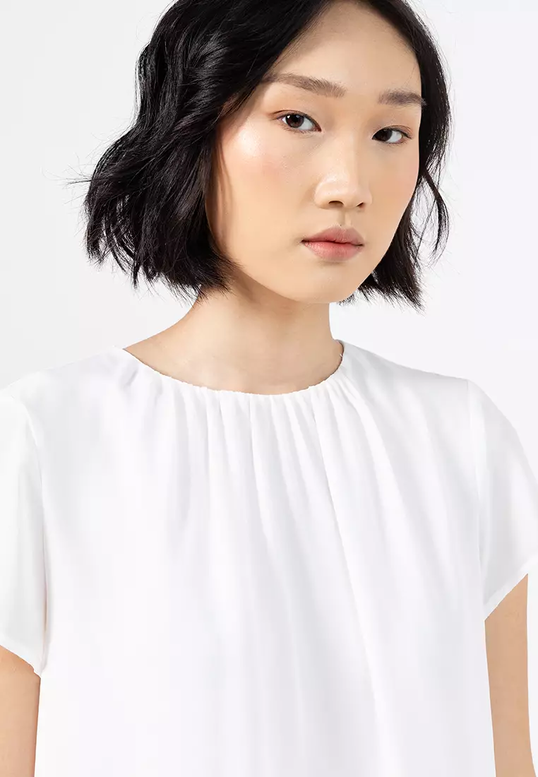 Buy FORCAST Angela Gathered Neck Top 2026 Online | ZALORA