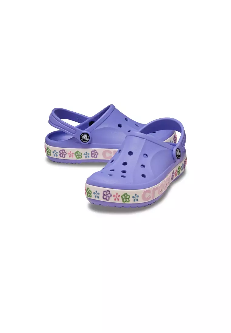 Toddler Bayaband Flower Band Clog  in Digital Violet