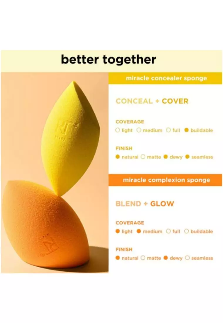 Real Techniques 100094 Miracle Complexion Sponge + Miracle Concealer Sponge