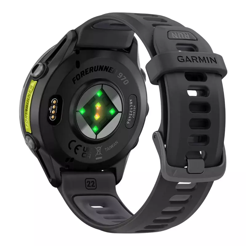 Jam Tangan Unisex Garmin Forerunner 970 010-02969-60 Smartwatch Titanium Black/Translucent Whitestone Band