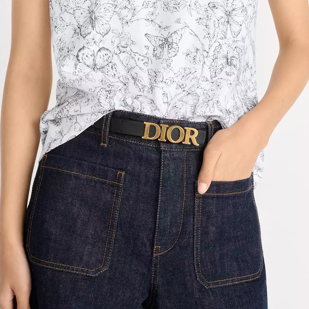 [4.4PRIL KEJUTAN HARGA] D-Dream Smooth Calfskin Belt 20mm Black Ghw