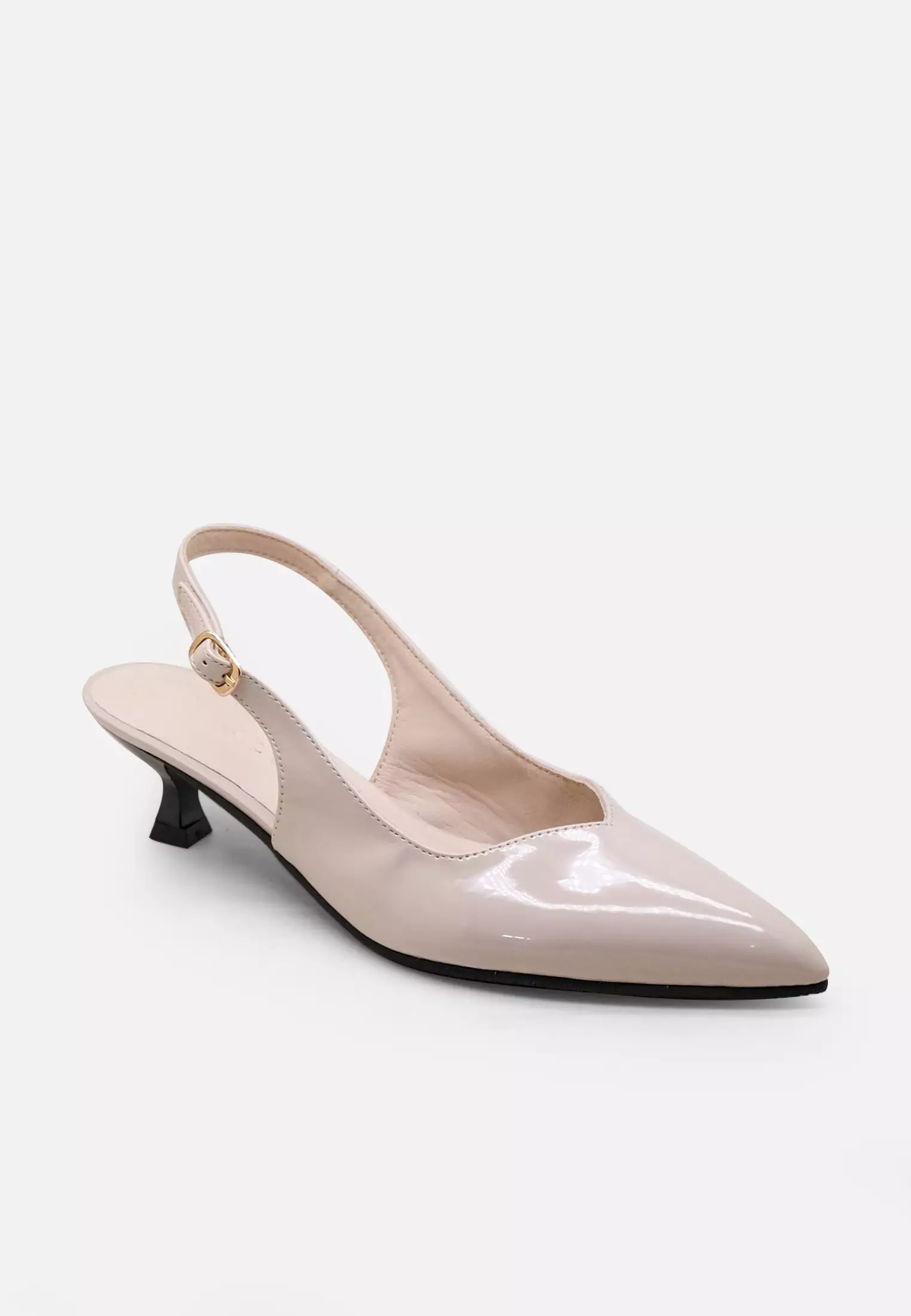 Vanya Pointed Toe Slingback Kitten Heels Wanita