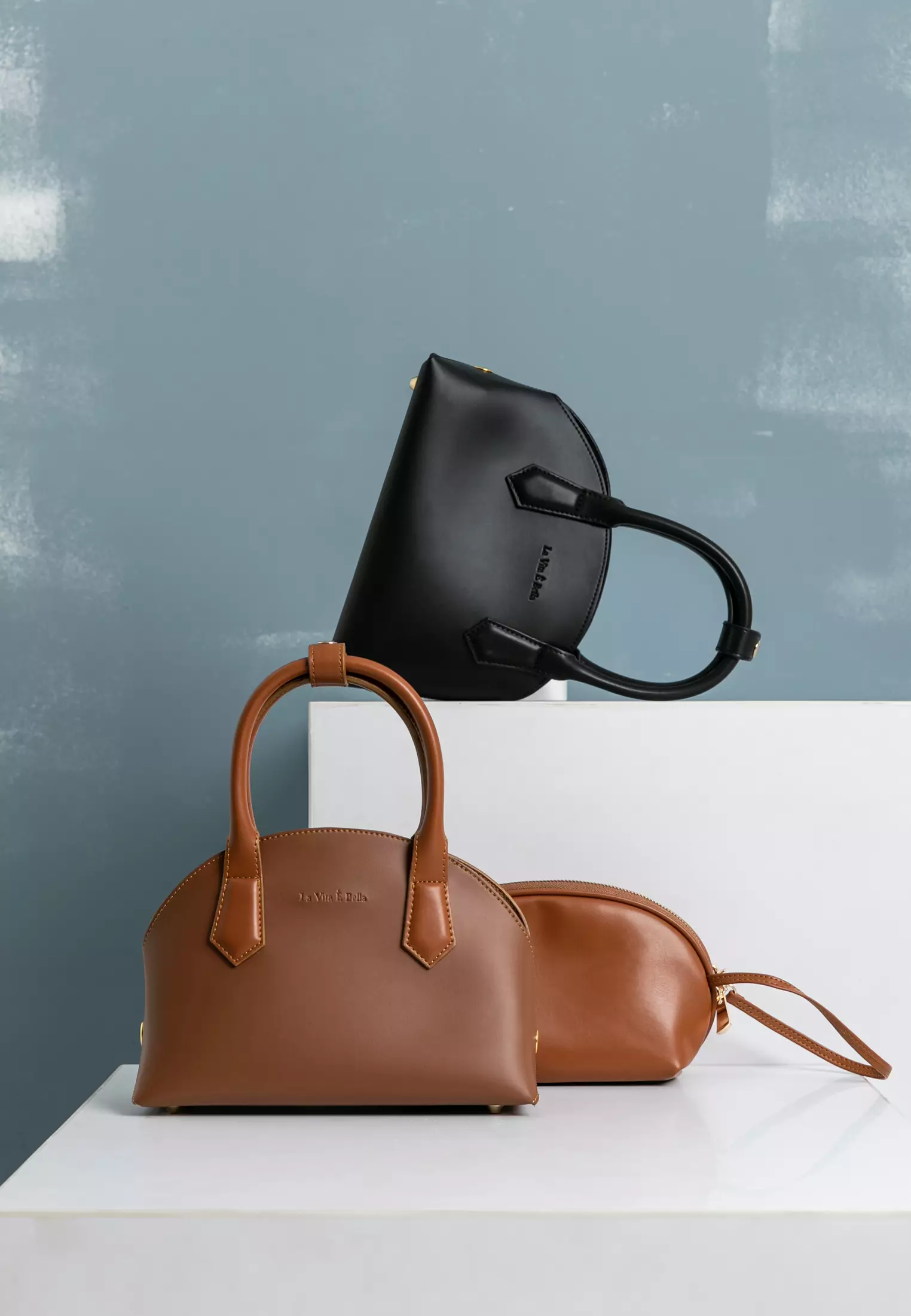 Halve Women Hand Bag with Crossbody Strap