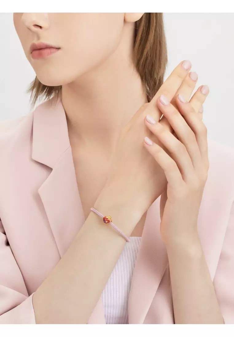 999 24K Solid Gold Wishes Pot Mini Charm 93533C (Bracelet not included)