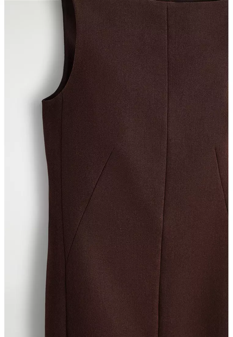 TAILORED WOOL MIDI DRESS
