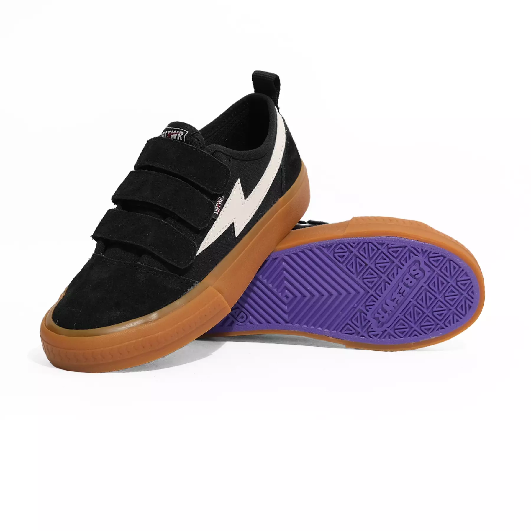 SABA Reno Mono Black Gum - Sepatu Sneakers Casual Pria Wanita