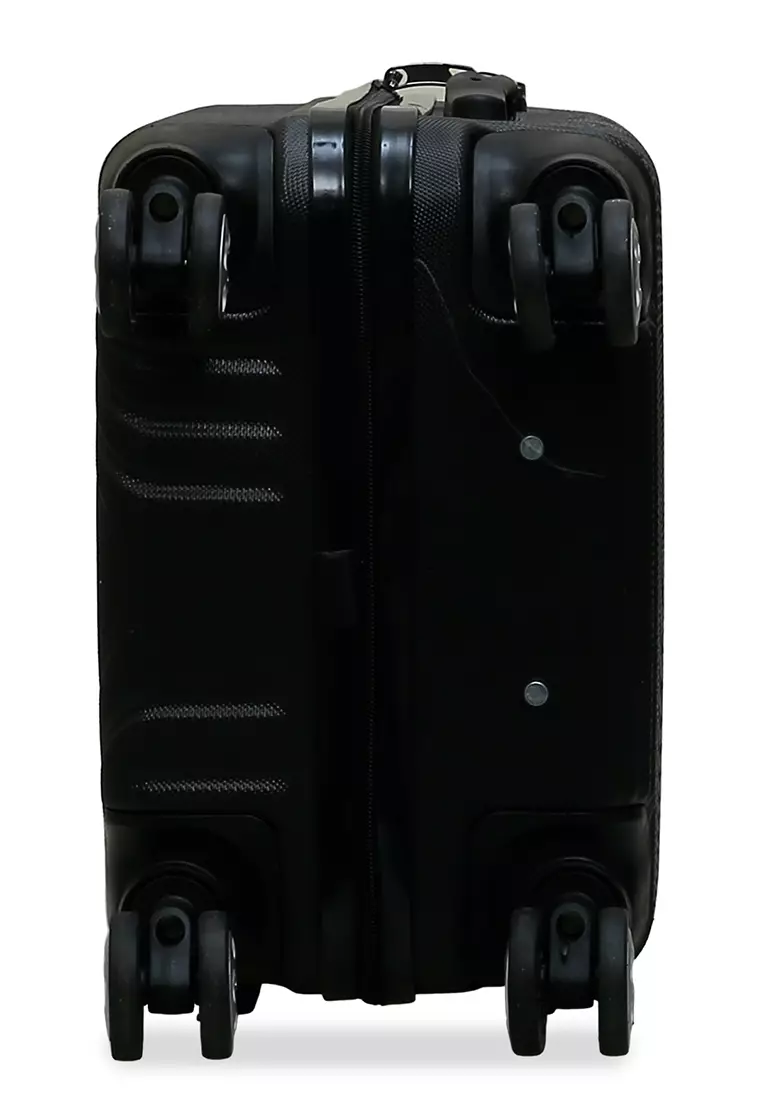 Carlton Koper Hardcase Unisex Size 20 Inch Uniqe Design Tas Travel Large Compartment Material ABS+PVC Coated ORIGINAL - Black