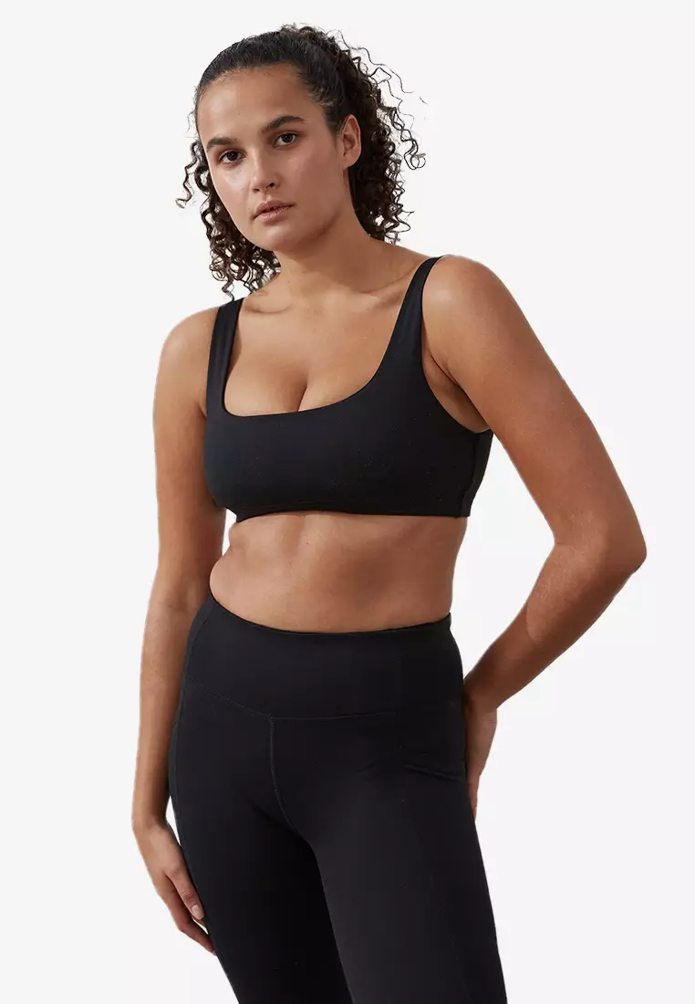 Recycled Square Neck Crop Sports Bra